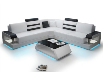 Conjunto de salón de cuero, set de sofás, sofá, conjunto de sofás 3+2+1 con USB