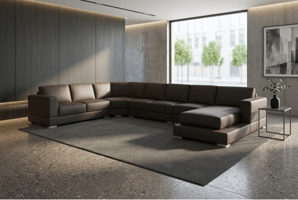 Diseño de sofá esquinero acolchado moderno con asientos paisajísticos, muebles con USB nuevos.