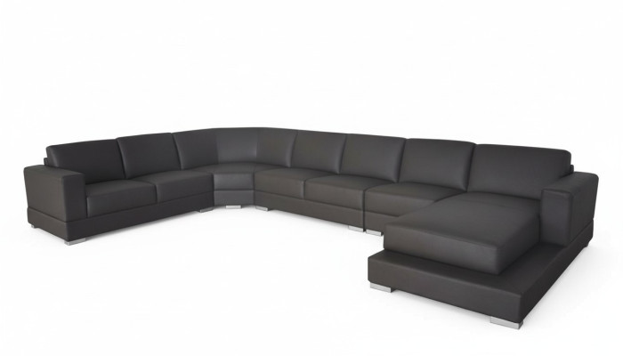 Diseño de sofá esquinero acolchado moderno con asientos paisajísticos, muebles con USB nuevos.