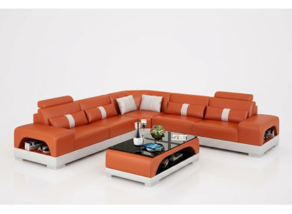 Moderno sofá de esquina en forma de L, sofá esquinero, sofá de sala de estar en forma de L con USB, nuevo.