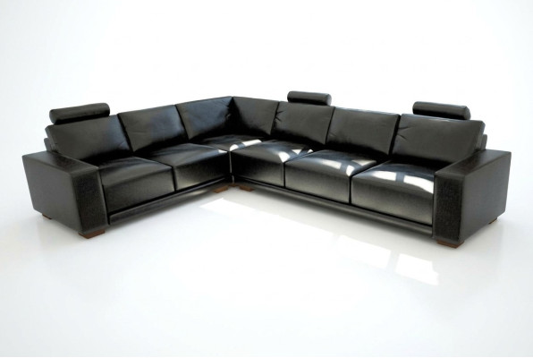 Sofá de cuero con USB, sofá de esquina, conjunto de esquina, diseño de sofá moderno A1121B.