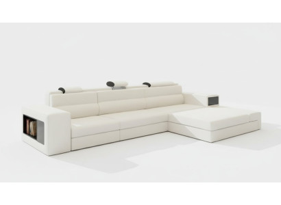 Sofá de diseño con conexión USB, almohadones, sofá esquinero, conjunto de sala de estar, sofá de cuero, sofá