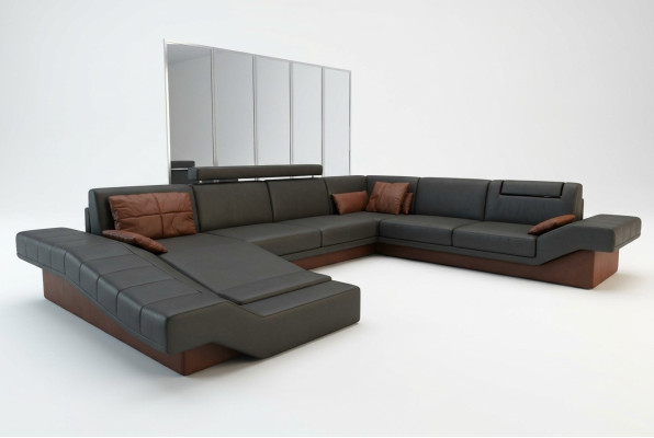 XXL paisajismo de sala de estar diseño conjunto de tapicería sofá de esquina con USB sofá grande nuevo sofá