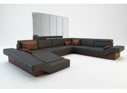 XXL paisajismo de sala de estar diseño conjunto de tapicería sofá de esquina con USB sofá grande nuevo sofá