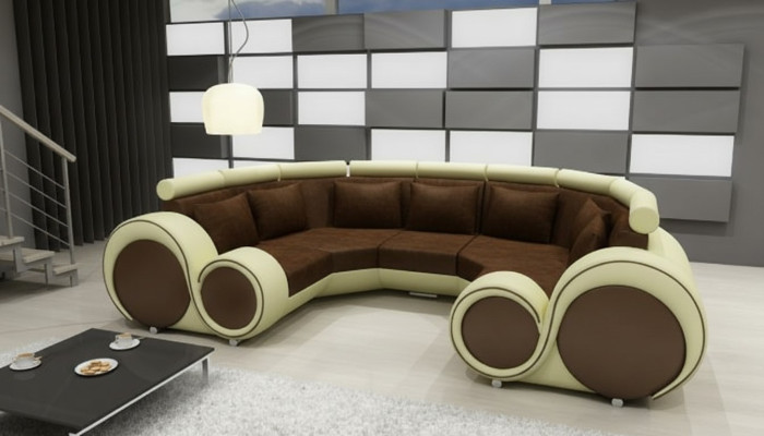 Sofá de esquina + salón en forma de U con USB Textil Grande XXL Sofá de esquina de tela Textil Nuevo