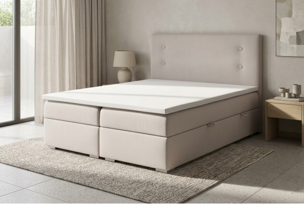 Cama boxspring con función de caja de hotel doble juego completo topper colchón camas