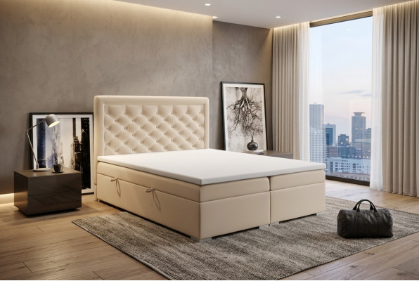 Chesterfield Cama de muelles Box Hotel Doble de lujo Camas tapizadas Función de caja