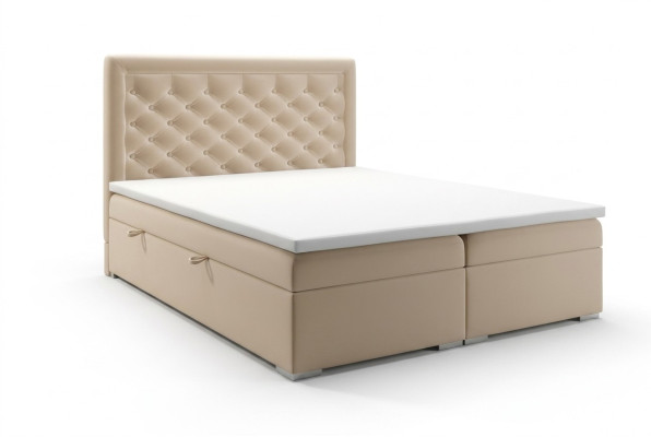 Chesterfield Cama de muelles Box Hotel Doble de lujo Camas tapizadas Función de caja