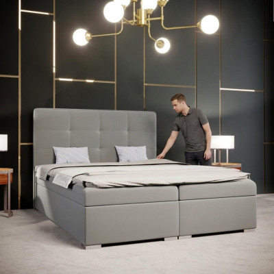 Chesterfield Boxspring Cama Hotel Doble Juego Completo Colchón Cubrecolchón Camas Nuevas