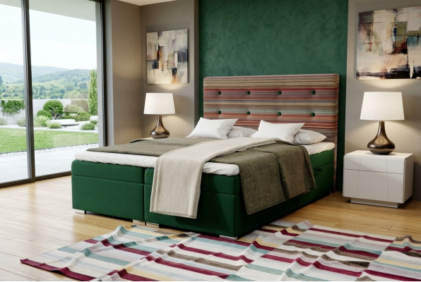 Chesterfield cama Boxspring Hotel doble juego completo Topper colchón camas Nuevas