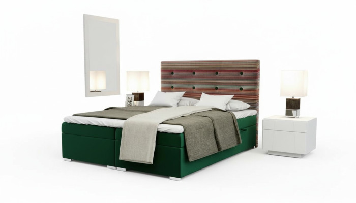 Chesterfield cama Boxspring Hotel doble juego completo Topper colchón camas Nuevas