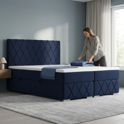 Conjunto completo de cama Boxspring doble colchón Topper camas Función Caja Hotel