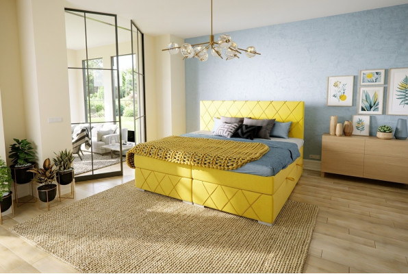 Juego de dormitorio completo cama doble colchón somier topper camas función caja