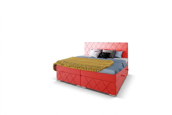Excelente cama doble moderna tipo box-spring para dormitorio.