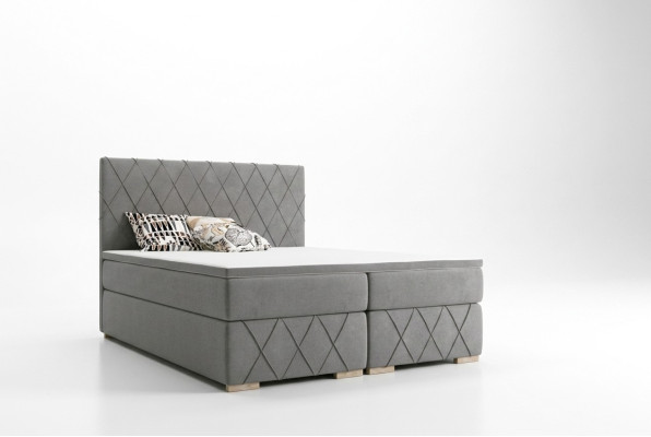 Juego completo de cama Boxspring con colchón y topper de lujo acolchado en 180x200cm, camas nuevas.