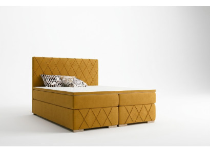 Conjunto completo de cama Boxspring con colchón y topper de lujo acolchado 160x200cm Camas Nuevas