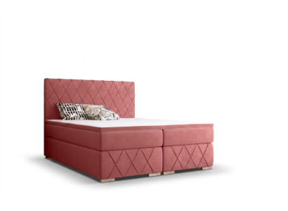 Conjunto completo de colchón y topper Cama de muelles con caja Cubierta rosa 180x200cm Camas Nuevas.