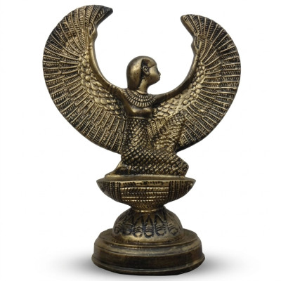 Egipto Escultura Diosa Isis Figura Estatua Estatuas Estilo Antiguo 38cm Nuevo