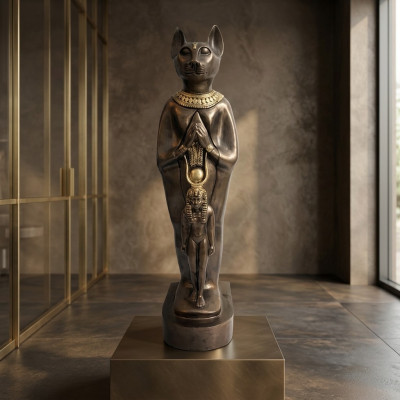 Escultura Egipto Diosa Gatos Bastet Estatuas Estatua Egipcia Figuras Faraón