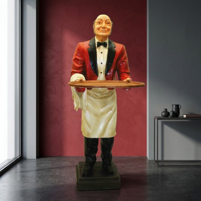 Butler Figur Estatua Figuras Estatuas Escultura Restaurante Hotel 180cm Estante Nuevo.