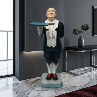 Butler figura estatua figuras estatuas escultura restaurante hotel 110cm estante nuevo