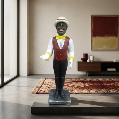 Butler Figura Estatua Figuras Estatuas Escultura Restaurante Hotel 95cm Soporte Nuevo