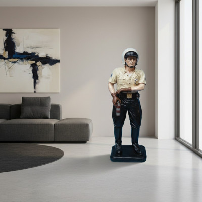 Tienda de decoración Estatua de un policía de carretera de 105 cm Estatua de Estados Unidos Figura Escultura Figuras