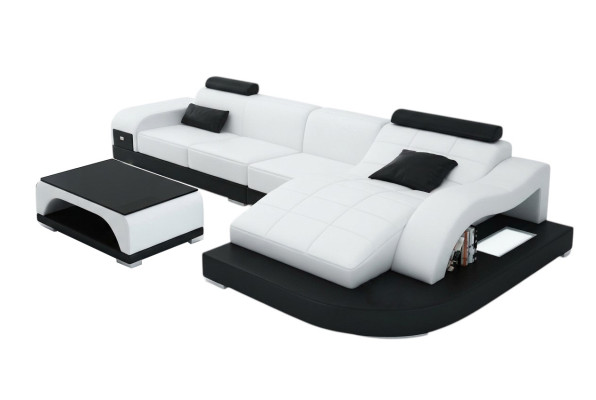 Sofá esquinero con USB, conjunto de sofás acolchados, sofá en forma de L, sofá de diseño PHM3375
