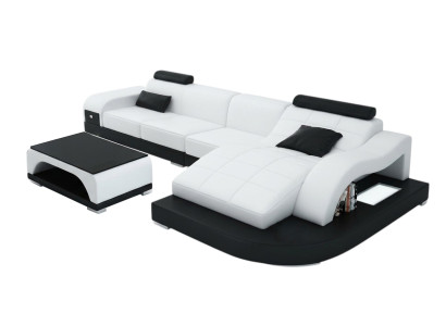 Sofá esquinero con USB, conjunto de sofás acolchados, sofá en forma de L, sofá de diseño PHM3375