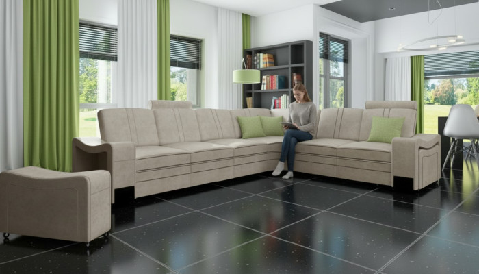 Tela sofá Textil tapicería sofá esquinero sofá + USB sofá esquinero salón sofá de tela