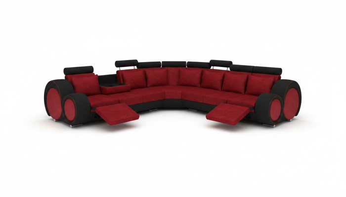 Sofá textil USB Sofás de diseñador Sofá Esquinero Esquinera Acolchado Sala de estar