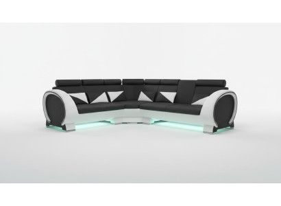 Sofá de esquina de diseñador - Conjunto de sofás de salón con USB - Sofás de salón y sillones