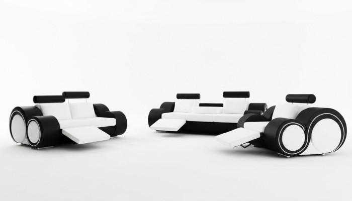 Sofá + Almohadillas USB, sofá 3+2+1 Conjunto de almohadillas de diseñador para salón de relax.