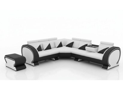 Sofá esquinero de diseño con USB + Conjunto de tapicería de sofá Sofá Lounge Sofás Sofá Paisaje de estar