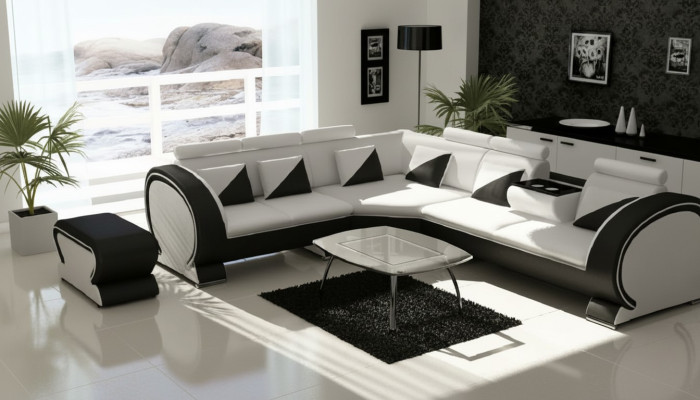 Sofá esquinero de diseñador salón con USB tapizado conjunto de muebles de salón sofás sofás de salón.
