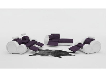 Conjunto de sofás de cuero y tela + USB, juego de sofás 3 + chaise + 1 sofá de esquina