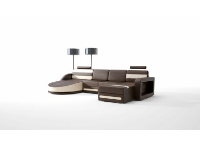 SOFA DE CUERO XXL PARA SALÓN ESQUINERO + CONJUNTO DE SOFÁ USB A MEDIDA