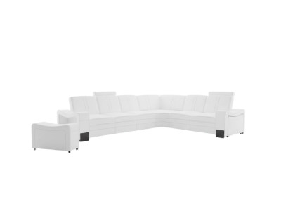 SOFÁ DE CUERO XXL CONJUNTO DE SALÓN HECHO A MEDIDA EN CUERO CON SECCIONAL Y USB