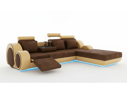 Sofá de tela conjunto de esquina con puerto USB A medida PAISAJE DE SALA SOFÁ CONJUNTO