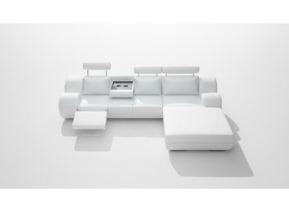 Conjunto de diseñadores para el salón con sofá esquinero, sofá, sofá tapizado de cuero con USB.