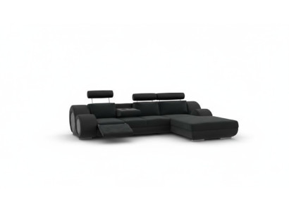 Sofá de diseño Sofá Tapizado Sofá de cuero + USB Nuevo Conjunto de salón Esquina de sofá