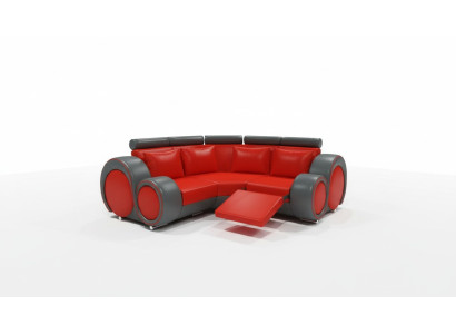 SOFÁ DE CUERO SOFÁ DE ESQUINA DE DISEÑO DE SOFÁ DE SOFA BERLÍN CON USB.