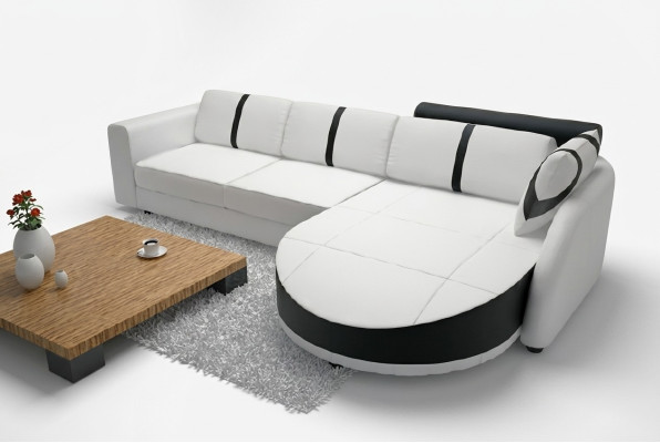 SOFÁ DE CUERO EN FORMA DE ESQUINA CON FUNCIÓN DE CAMA SOFÁ DE DISEÑO SOFÁ CAMA SILLÓN DE ESQUINA DE CUERO con USB
