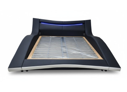 Lujo Diseño Cuero Doble Cama de Hotel con USB Marco de Cama Acolchado Nuevo