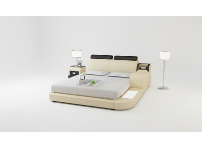 Diseño cama XXL camas grandes de cuero de hotel tapizadas 160x200cm estante multifunción USB