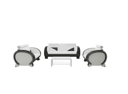 Sofá de cuero Sofa + USB Sofá de 3 plazas Sofá reclinable con función de bar Juego de diseño