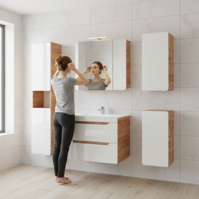 Diseño de muebles de baño Juego de 5 piezas para baño Armario Iluminación