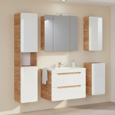 Diseño de muebles de baño Juego de 5 piezas para baño Armario Iluminación