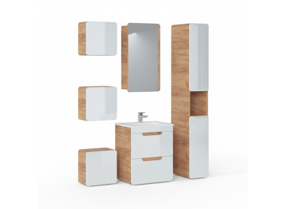Diseño de muebles de baño Juego de 6 piezas de tocador Set Decoración Armario Lavabo.
