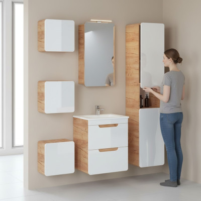Diseño de muebles de baño Juego de 6 piezas. Armario Lavabo